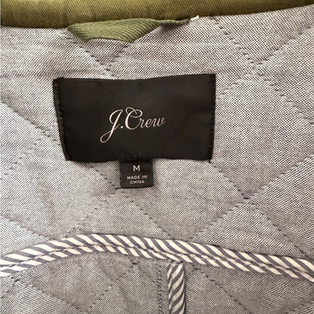 J. Crew Women’s Quilted Downtown Field Jacket in Green Olive - Picture 4 of 5